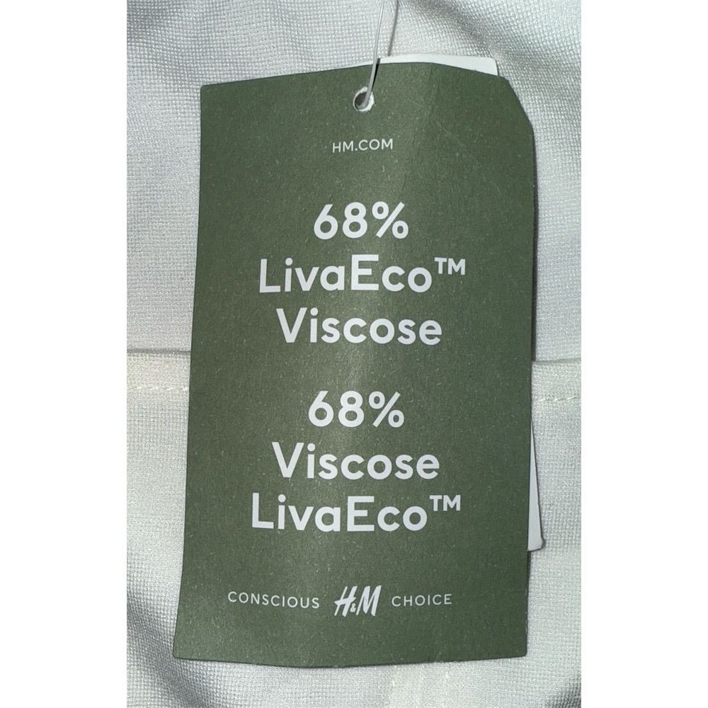 Women's XL Cropped chic White Long Sleeve Square Neck Corset Top Blouse H&M NWT‎ - Picture 5 of 12